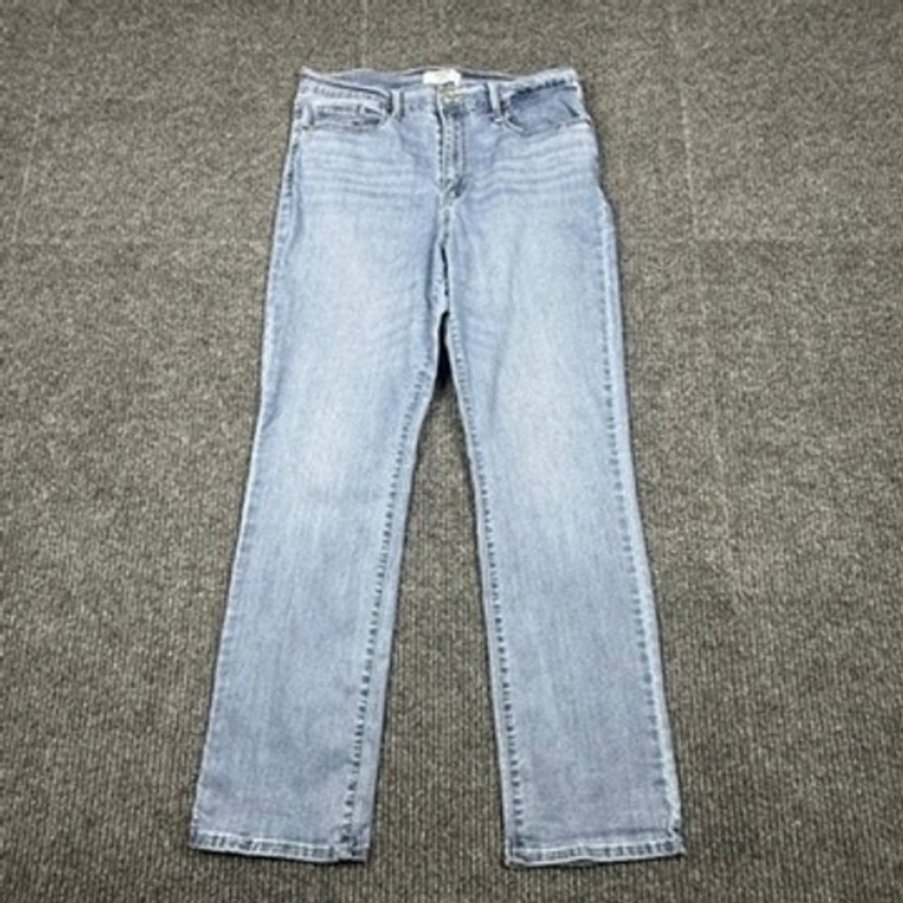 Denizen Levi's Womens High Rise Straight Jeans Light Wash Blue 10S W32 L29
